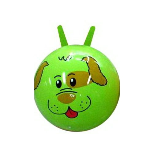 Латексный мяч с двумя ручками, зеленый с собакой, 50 см