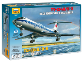 Сборная модель "Пассажирский авиалайнер Ту-134А/Б-3", 1:144