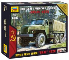 Сборная модель "Советский армейский грузовик" - Урал 4320, 1:100