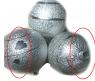 (УЦЕНКА) Набор из 12 новогодних шаров с полосками, серебристый, 6 см
