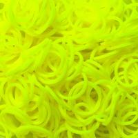 Набор силиконовых резинок для плетения браслетов "Неон", желтый, 300 шт.