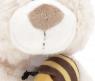 Мягкая игрушка "Медвежонок с пчелкой", сидячий, кремовый, 25 см