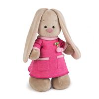 Мягкая игрушка "Зайка" в розовом платье с вишенкой", 25 см