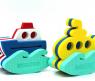 Набор из 2 игрушек-конструкторов "Кораблик и подводная лодка"
