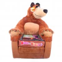 Раскладное кресло с печатью "Маша и медведь"