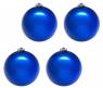Набор новогодних шаров, синие, 12 см, 4 шт.