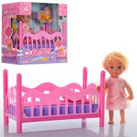Игровой набор Cute Girl - Кукла с кроваткой, 11.5 см