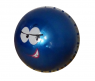 Мяч "Смайлики" с массажной стороной, синий, 15 см
