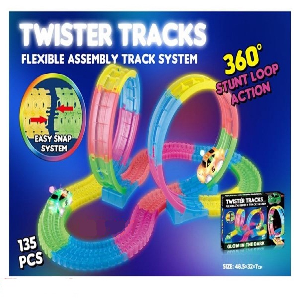 Автотрек Twister (на бат., свет), 135 деталей