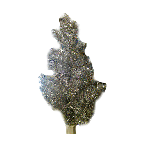 Новогодняя елка из фольги, серебристая, 45 см
