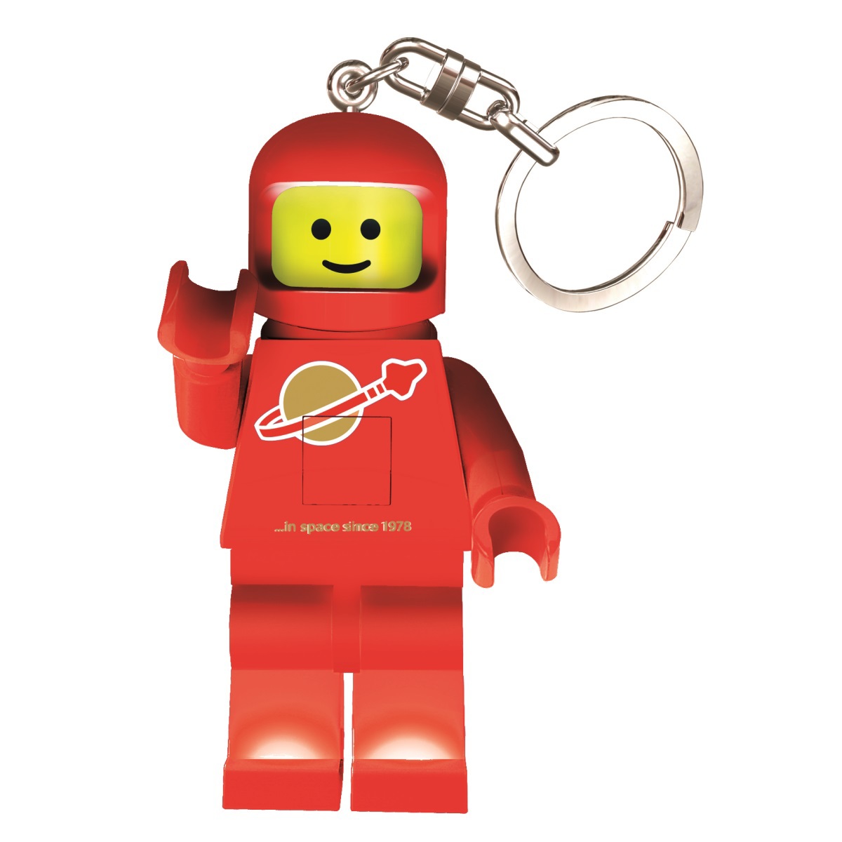 Брелок-фонарик Lego Classic - Spaceman, красный