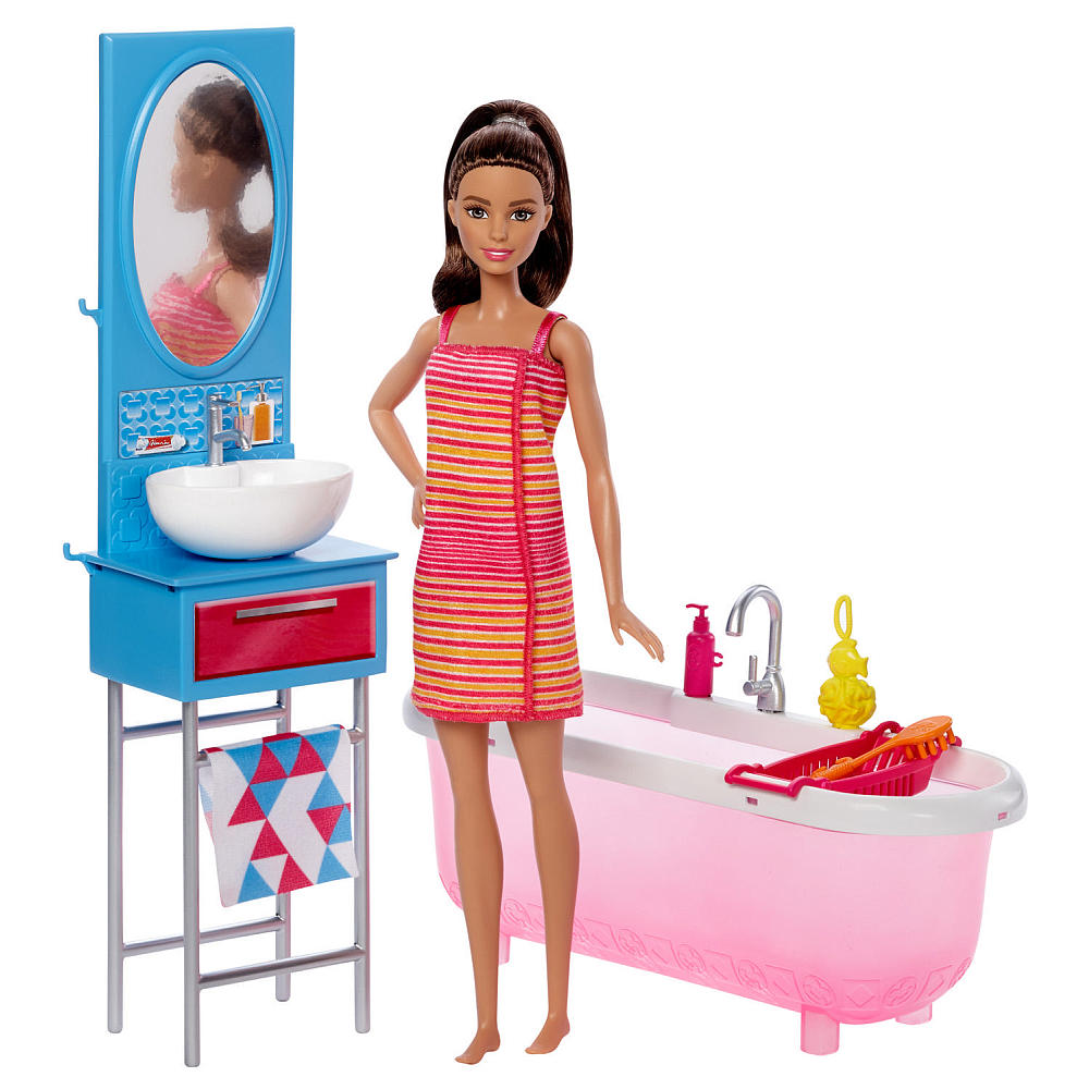 Набор Barbie роскошная ванная, 29 см, dvx53