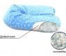 Подушка для беременных с наполнителем из полистирола и холлофайбера, голубая