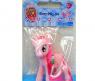 Флокированная игрушка "Пони", розовая, 15 см