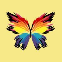Раскраска по номерам "Бабочка-многоцветница", 21 x 30 см
