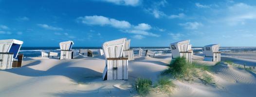 Панорамный пазл «Пляжные стулья на Зюлте», 1000 элементов