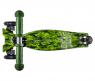 Самокат-кикборд Junior - Хаки (светятся колеса), черно-зеленый