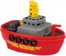 Заводная игрушка "Веселая лодка" - Спасательный корабль, красно-серый