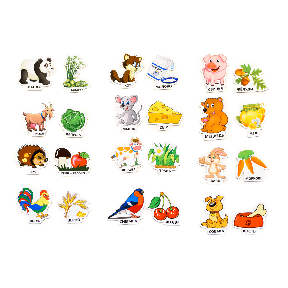 Фото и Картинки игры для детей «Животные — кто что ест»
