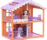 Кукольный дом "Анжелика" с мебелью, оранжево-сиреневый