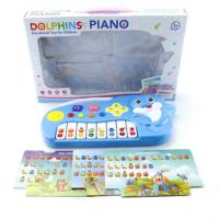 Детское пианино Dolphins с нотными карточками