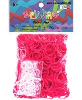 Набор резинок для плетения браслетов, розовые, 600 шт.