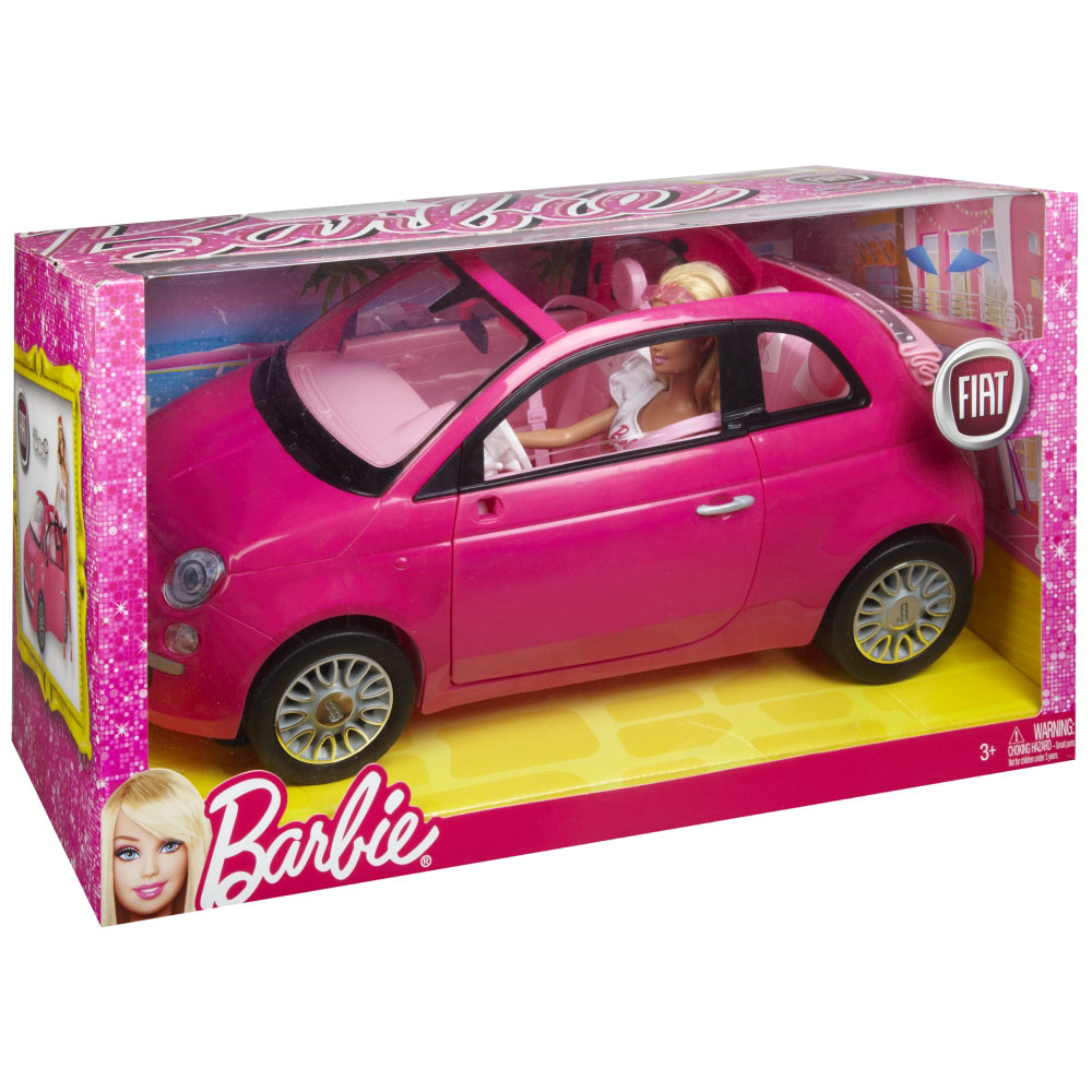 Машина для кукол купить. Barbie машина Фиат. Машина для Барби. Игровой набор Mattel Barbie с розовой машиной. Машина для Барби четырехместная.