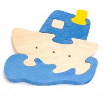 Развивающая игрушка-пазл "Кораблик на волнах", 5 элементов