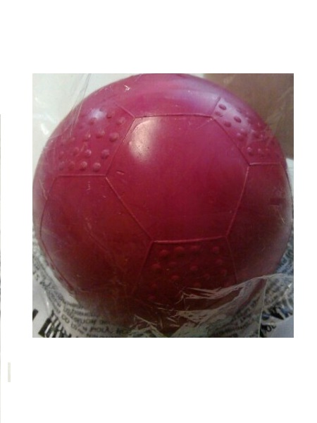 Резиновый лакированный мяч, бордовый, 7.5 см