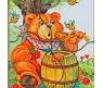 Деревянный мини-пазл "Медвежонок и мед", 4 элемента