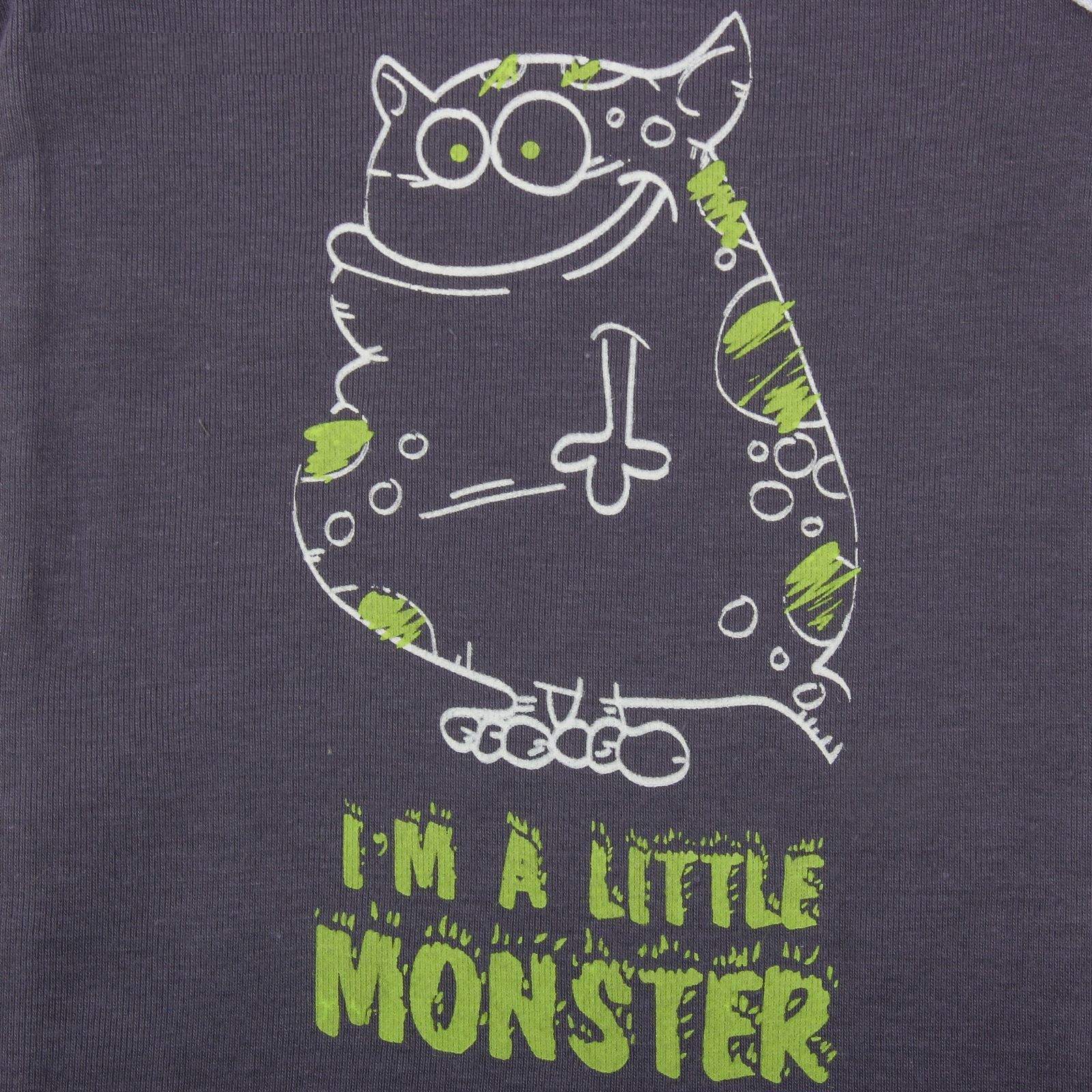 Майка I'm A Little Monster, серая, 110-116 см