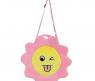 Детская сумка "Смайлик шалун" с розовой окантовкой, 27 х 27 см