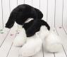 Мягкая игрушка "Собачка" с черными ушками, большими глазками и с бантом, 20 см