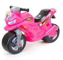 Двухколесный мотоцикл-каталка, розовый