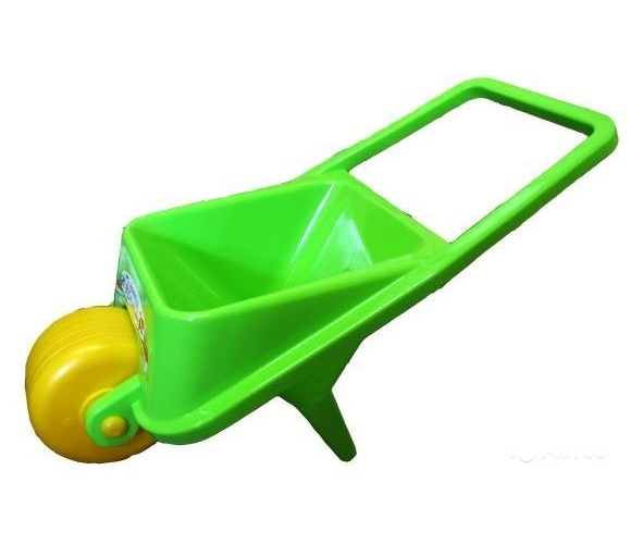 Детская тачка для игры в песочнице, зеленая