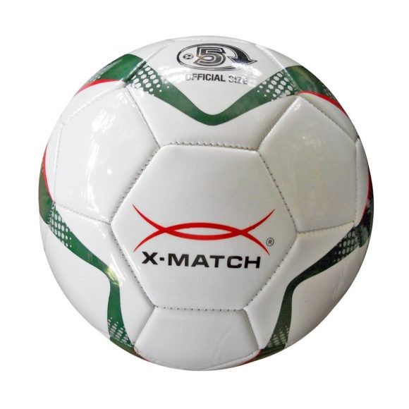 Футбольный мяч X-Match, двухслойный, бело-зеленый