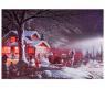Раскраска по номерам на цветном холсте "Зимний вечер", 80 x 60 см