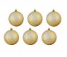 (УЦЕНКА) Новогодний набор из 6 матовых елочных шаров, золотистый, 8 см