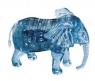 Кристальный 3D-пазл "Слон", синий, 41 элемент