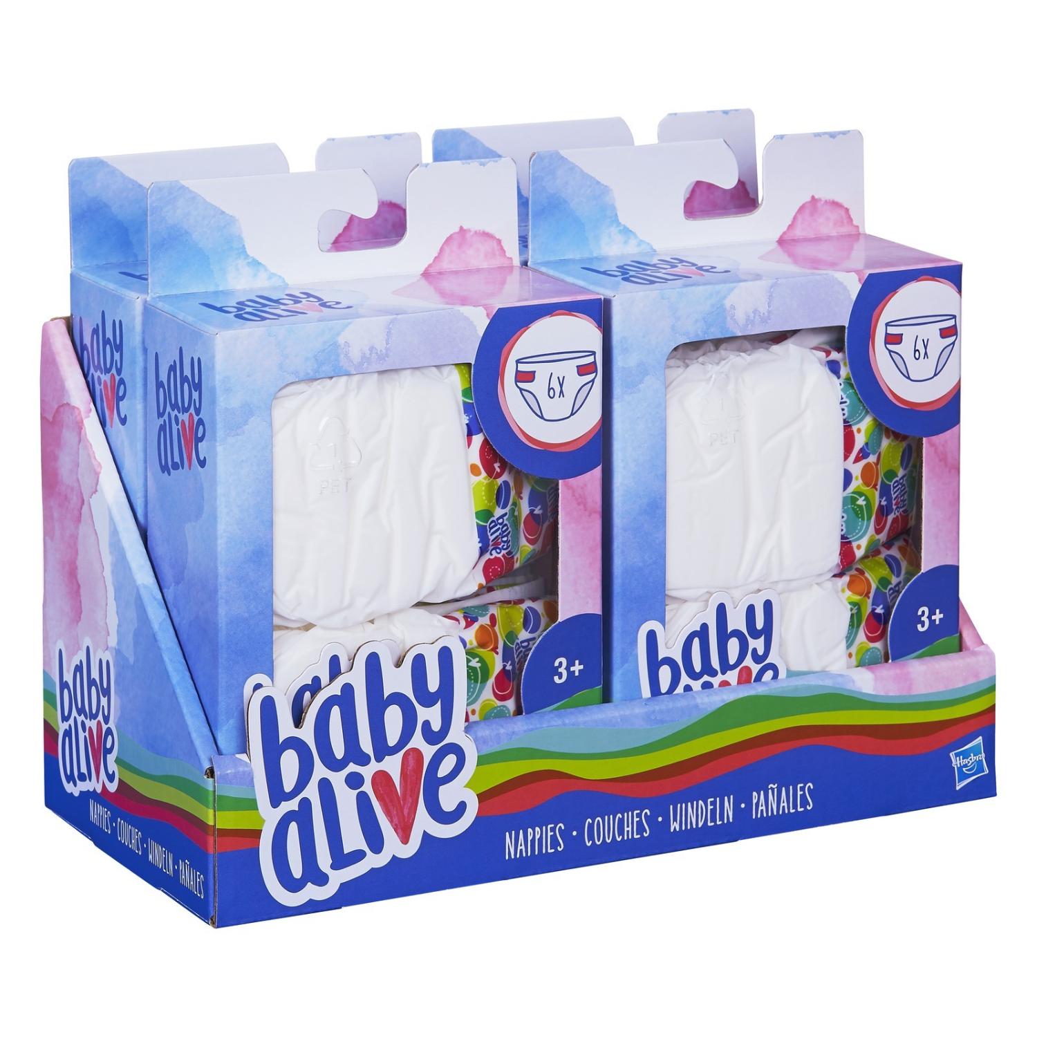 Подгузники для кукол Baby Alive, 6 шт.