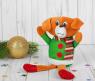 Мягкая игрушка "Собачка" полосатый шарфик и висячие лапки, 15 см
