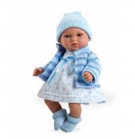 Мягконабивная кукла Elegance в голубой одежде (звук), 28 см