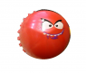 Мяч "Смайлики" с массажной стороной, красный, 15 см