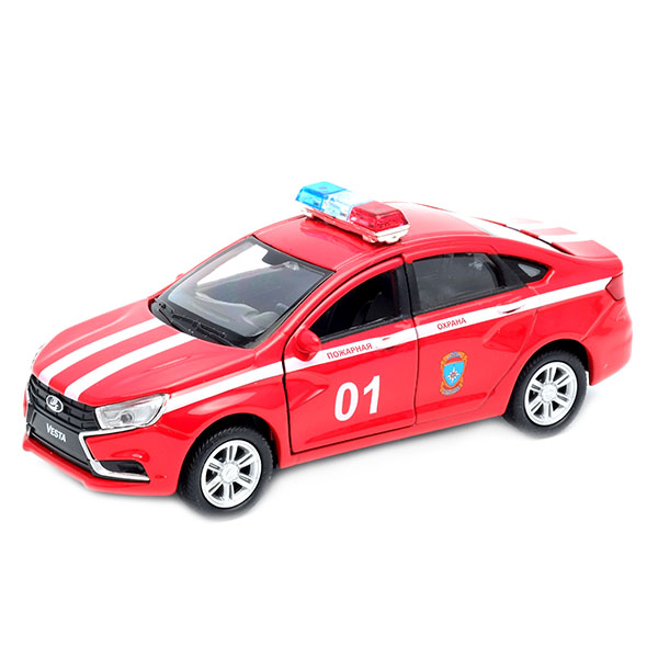 Модель машины Lada Vesta - Пожарная охрана, 1:34-39
