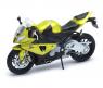 Модель мотоцикла BMW S1000RR, желтый, 1:18