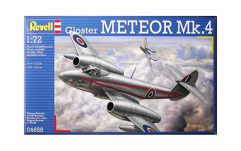 Сборная модель истребителя Gloster Meteor Mk.4, 1:72