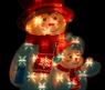 Гирлянда-панно "Снеговик со снеговичком", 30 ламп, 37 х 45 см