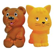 Набор из 2 игрушек-брызгалок для ванны "Мишка и котенок"