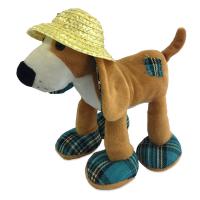 Мягкая игрушка "Собака в соломенной шляпе", 23 см