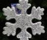 Новогоднее фигурное украшение "Снежинка", глиттер, 22 см